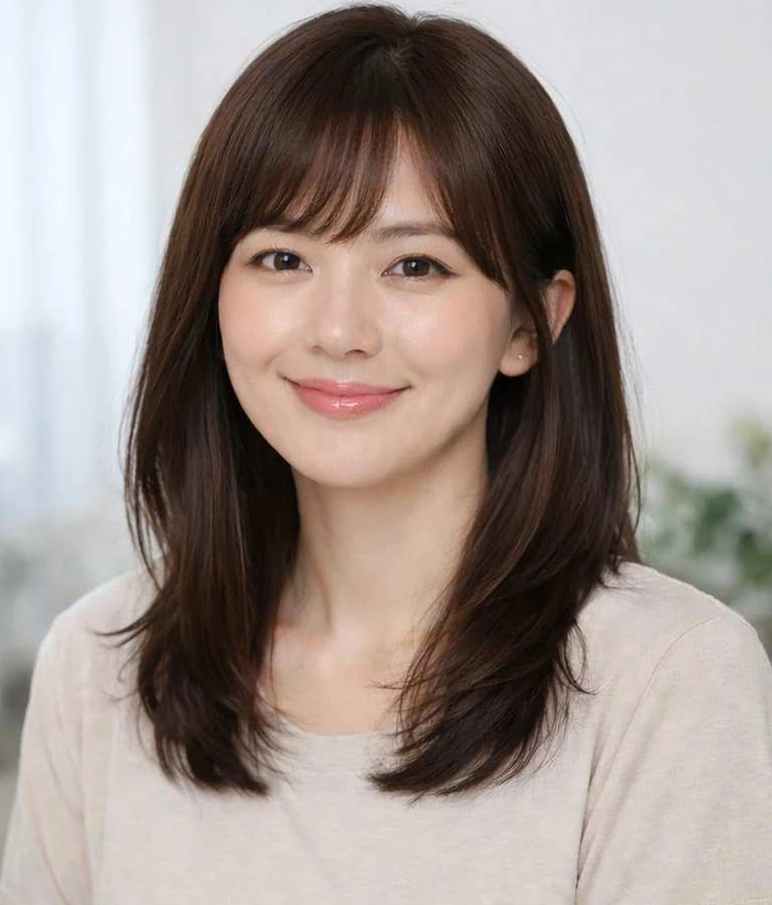 여성 전체가발 (항암가발) 착용 후